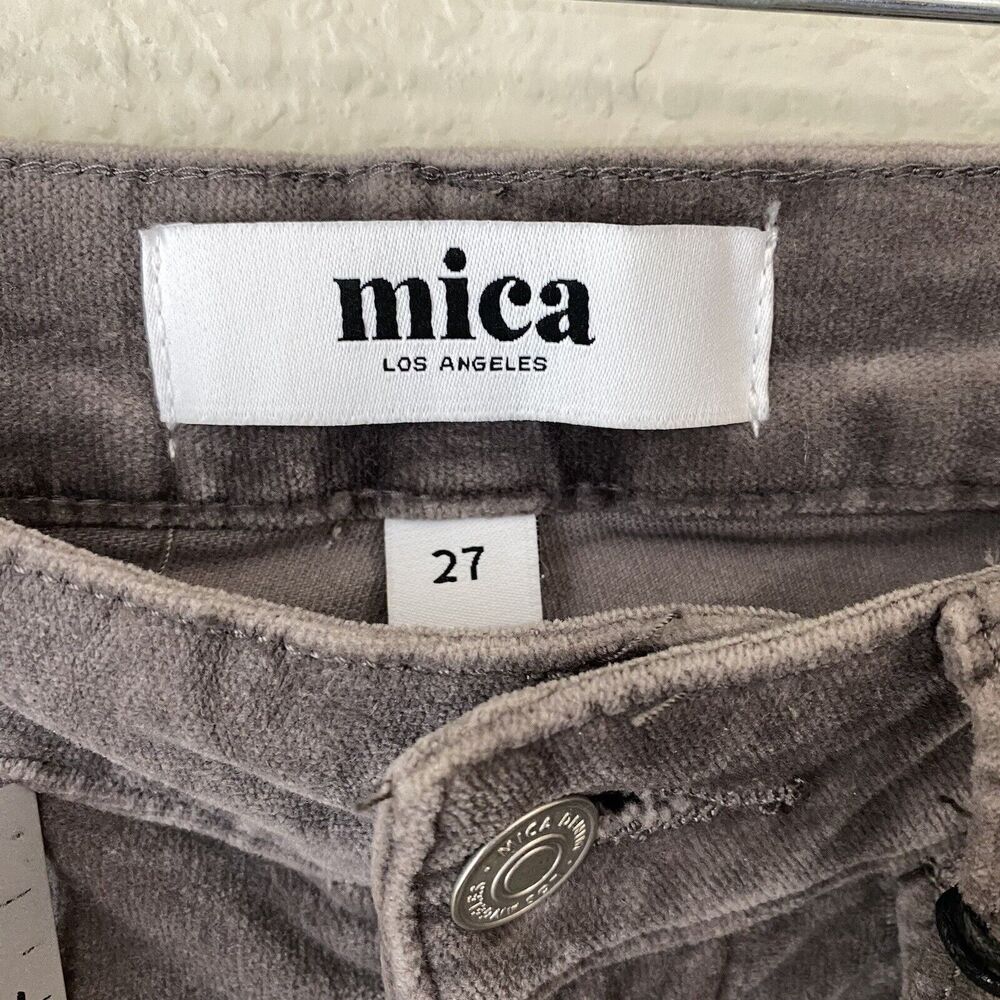 Mica Los Angeles Jeans Womens Size 27 Highrise Velvet Flare Brown Wide Leg New - Picture 8 of 9